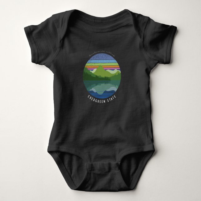 Immergrüner Staat Baby Strampler (Vorderseite)