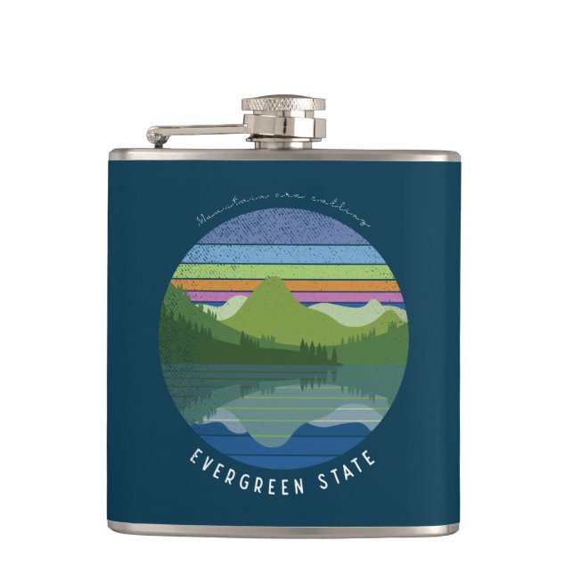 Immergrüner Staat Flachmann (Vorderseite)