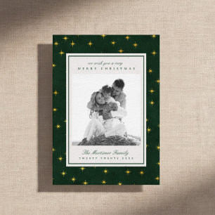 Immergrüner Stern von Bethlehem Familienfoto Weihn Feiertagskarte