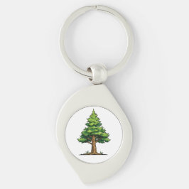 Immergrüner Wald Schlüsselanhänger