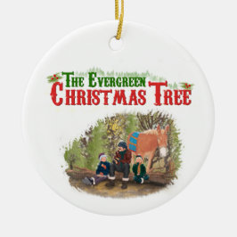 Immergrüner Weihnachtsbaumschmuck  Keramik Ornament