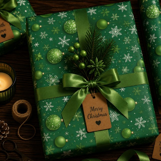 Immergrüner Weihnachtsmann Geschenkpapier Set (Von Creator hochgeladen)