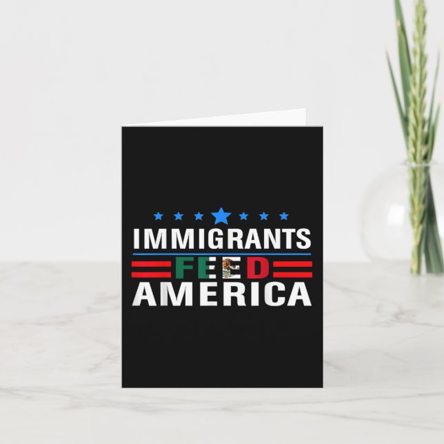 Immigranten Fütterte Amerika Einwanderer machen Am Karte (Vorderseite)