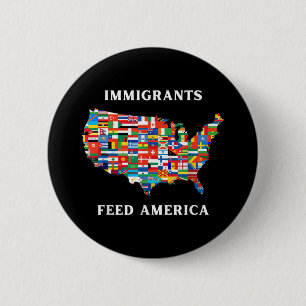 Immigranten Fütterte Amerika Flüchtlingsrechte Lib Button