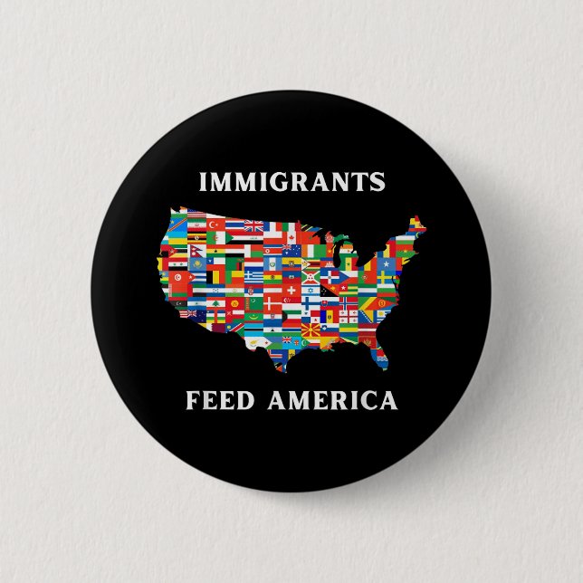 Immigranten Fütterte Amerika Flüchtlingsrechte Lib Button (Vorderseite)