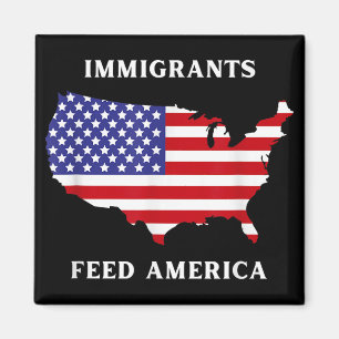 Immigranten Fütterte Amerika Flüchtlingsrechte Lib Magnet