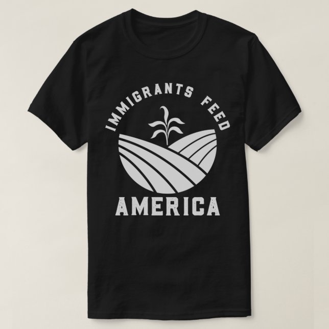 Immigranten Fütterte Amerika T-Shirt (Design vorne)