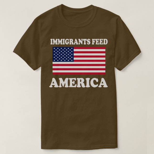 Immigranten Fütterte Amerika USA T-Shirt (Design vorne)