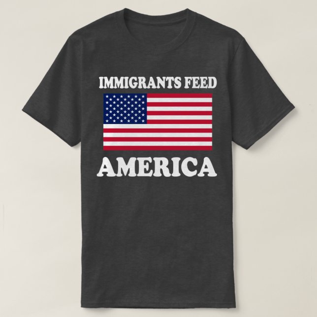 Immigranten Fütterte Amerika USA T-Shirt (Design vorne)
