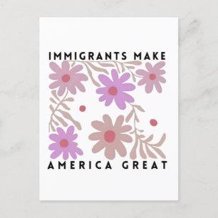 Immigranten machen Amerika zu einem großartigen, f Postkarte