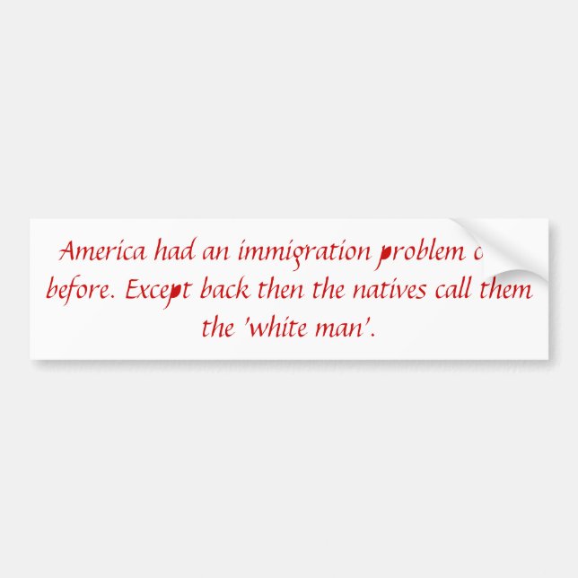 Immigrations-Problem Autoaufkleber (Vorne)