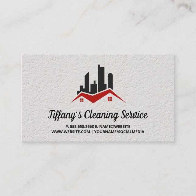 Immobilien-Anwesen | Sky Scraper Visitenkarte (Vorderseite)