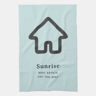 Immobilien-Architektur-Haus-Symbol Geschäft Geschirrtuch