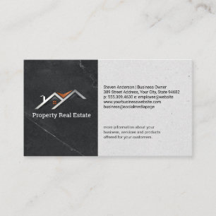 Immobilien-Dach-Logo Visitenkarte