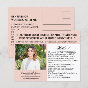 Immobilien-Expired-Listing-Generierung von Leads Postkarte