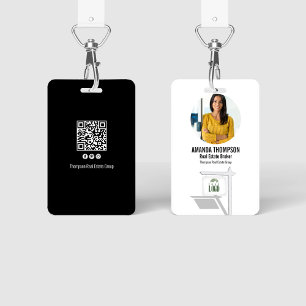 Immobilien Fügen Sie Ihr Logo Foto QR Code hinzu Ausweis
