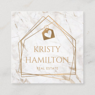 Immobilien für berufliches Anwesen Quadratische Visitenkarte