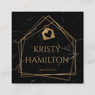 Immobilien für berufliches Anwesen Quadratische Visitenkarte