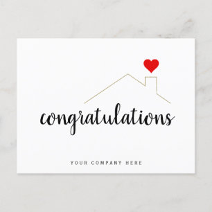 Immobilien-Gratulation neues Zuhause Postkarte