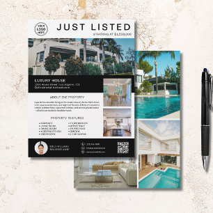 Immobilien Haus zum Verkauf Logo Foto QR Flyer