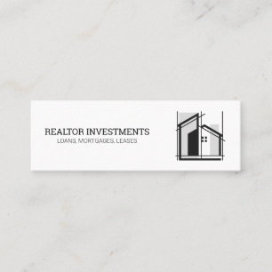 Immobilien-Logo Gebäudeimmobilien Mini Visitenkarte