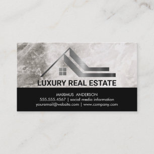 Immobilien-Logo Marmor Geschäftskarte Visitenkarte