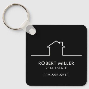 Immobilien-Makler Werbe-QR-Code Schlüsselanhänger