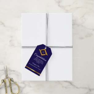 Immobilien Navy Blau Haus Logo Moderner Makler Geschenkanhänger