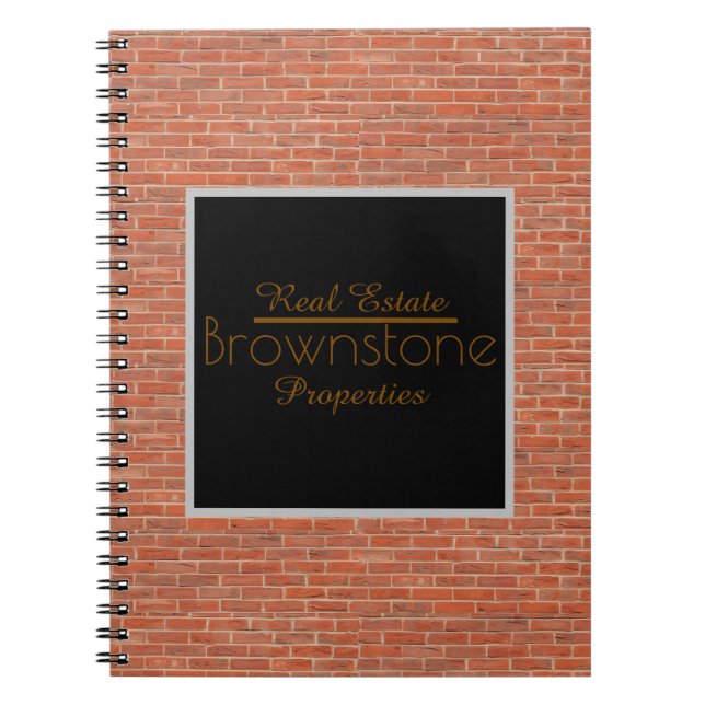 Immobilien Notizbuch | Brownstone Notizblock (Vorderseite)