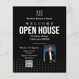 Immobilien-Open-House-Logo-Foto Schwarz Flyer