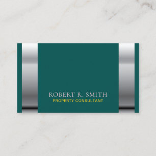 Immobilienberater dunkelgrüne Visitenkarte