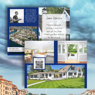 Immobilienfotograf gefaltete Broschürenvorlage Flyer