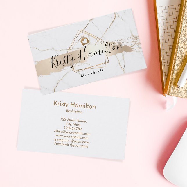 Immobiliengeschäft mit beruflichem Anwesen Visitenkarte (Von Creator hochgeladen)