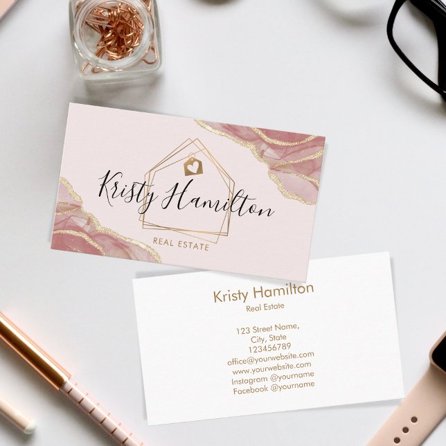 Immobiliengeschäft mit beruflichem Anwesen Visitenkarte (Von Creator hochgeladen)