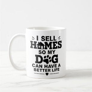 Immobiliengeschenk für Hundemutter Immobilienmakle Kaffeetasse