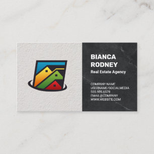 Immobilienhäuser   Marmorsäulenstruktur Visitenkarte