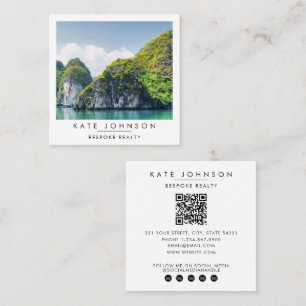 Immobilienmakler-Agentur-Foto-QR-Code Quadratische Visitenkarte