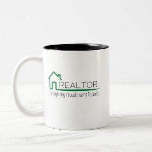 Immobilienmakler - Alles, was ich berühre, wird ve Zweifarbige Tasse