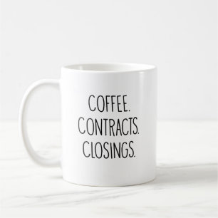 Immobilienmakler COFFEE VERTRÄGE ABSCHLUSS Kaffeetasse