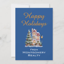 Immobilienmakler Elegant Gold Navyblau Rot Logo Ke