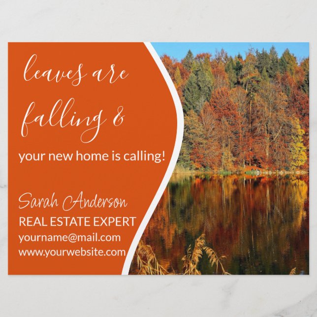 Immobilienmakler FALL CARD Shop-Schild Flyer (Vorne)
