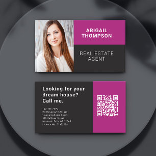 Immobilienmakler-Foto-QR-Code Visitenkarte