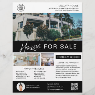 Immobilienmakler Haus zum Verkauf Benutzerdefinier Flyer