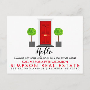 Immobilienmakler HELLO CARD Ankündigungspostkarte