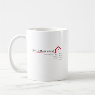 Immobilienmakler Jemand, der eine Hand reicht Kaffeetasse