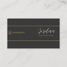 Immobilienmakler-Logo Charcoal Gold