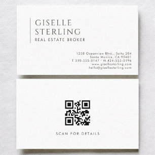 Immobilienmakler Moderner Professional QR Code Visitenkarte