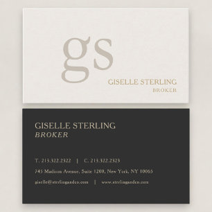 Immobilienmakler-Monogramm Professional Visitenkarte