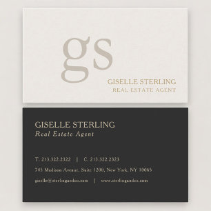 Immobilienmakler-Monogramm Professional Visitenkarte
