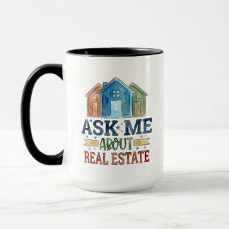Immobilienmakler personalisierter schwarzer Zwei-T Tasse